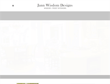 Tablet Screenshot of jannwisdomdesigns.com